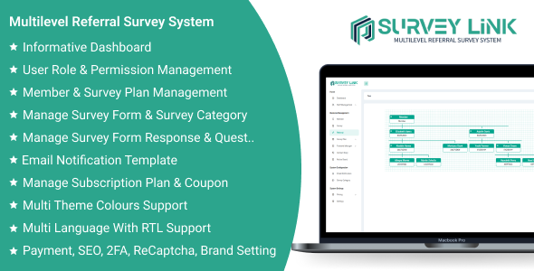 Free SurveyLink SaaS - Multilevel Referral Survey System Nulled